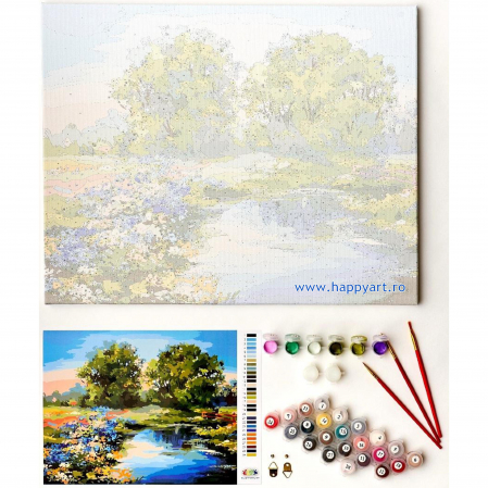 Set pictura pe numere, cu sasiu, Raul Vara, 40x50 cm, 30 culori [3]