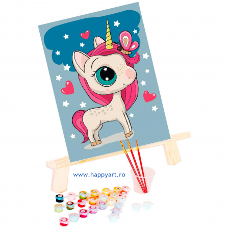 Set pictura pe numere, cu sasiu, Unicor Magic, 20x30 cm [1]