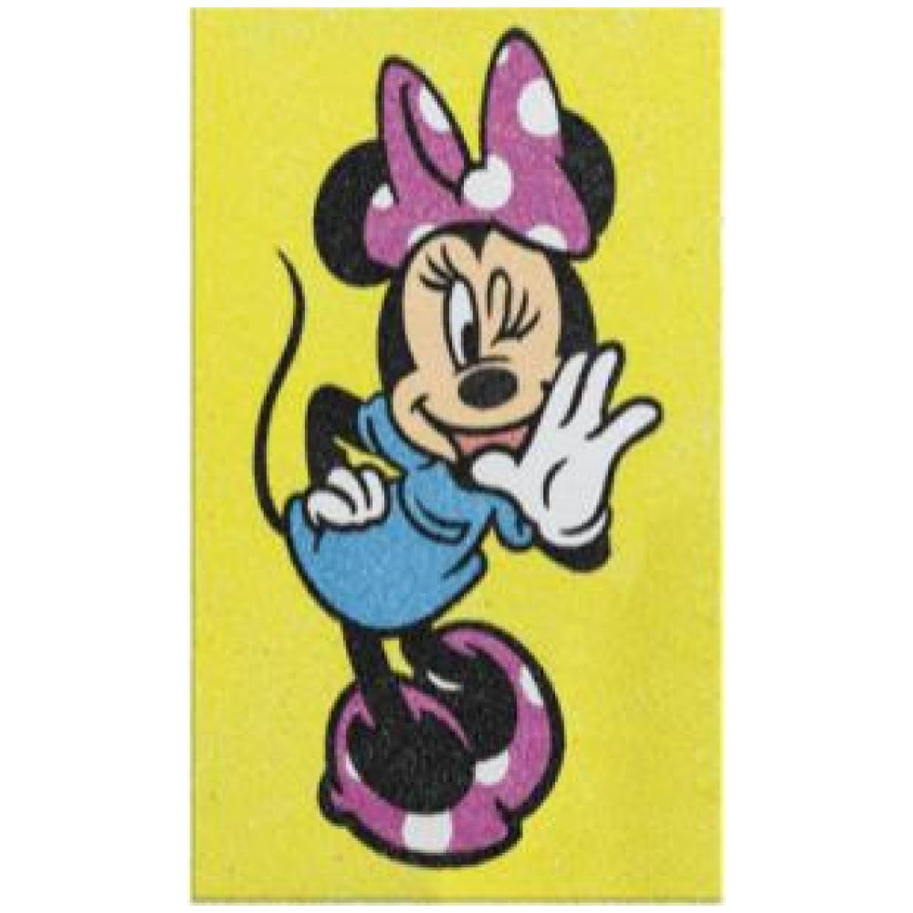 Minnie Mouse, Disney, Set creativ pictura cu nisip colorat, 1 16,5 23,5 cm, 8 tuburi nisip multicolor, 1 penseta, 1 folie protectie, + 3 ani