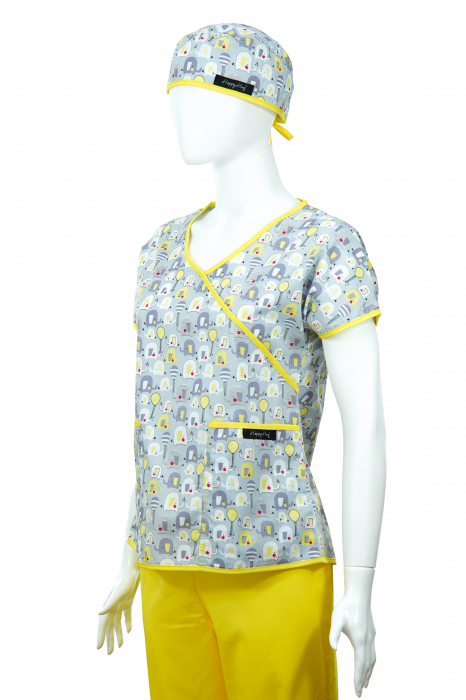 Bluză Compleu - Designer Print - Elefănței Gri 36 [3]