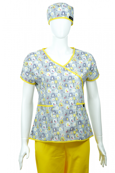 Bluză Compleu - Designer Print - Elefănței Gri 36 [2]