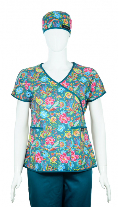 Bluză Compleu - Designer Print - Happiness Teal 36 [3]