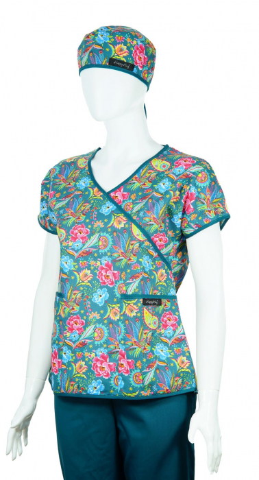 Bluză Compleu - Designer Print - Happiness Teal 36 [2]