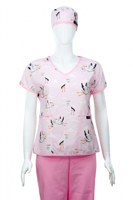 Bluza compleu - Berze cu bebelusi roz 38 [2]