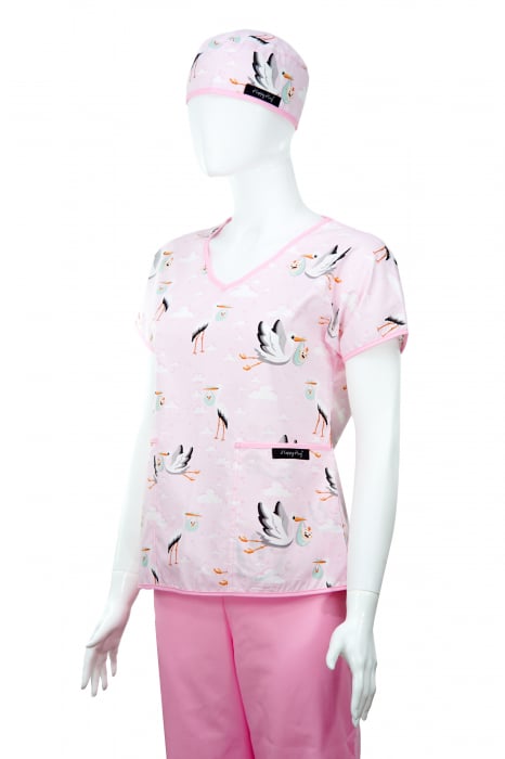 Bluza compleu - Berze cu bebelusi roz 38 [3]