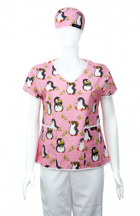 Bluza compleu - Pinguini roz [2]