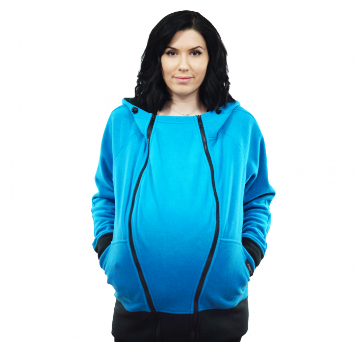 Hanorac 3 în1 Babywearing - Bleu L [4]