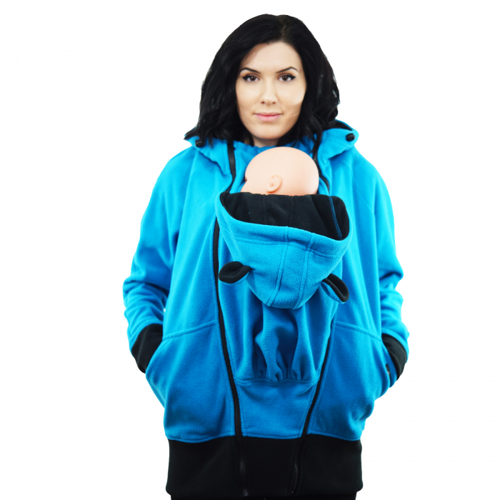 Hanorac 3 în1 Babywearing - Bleu L [5]