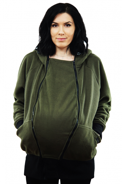 Hanorac 3 în1 Babywearing - Kaki. L [11]