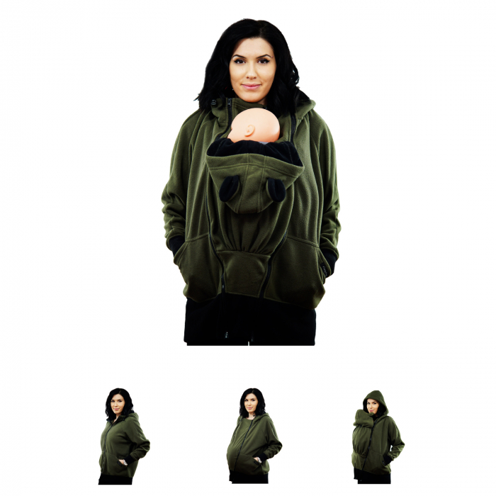 Hanorac 3 în1 Babywearing - Kaki, M [8]