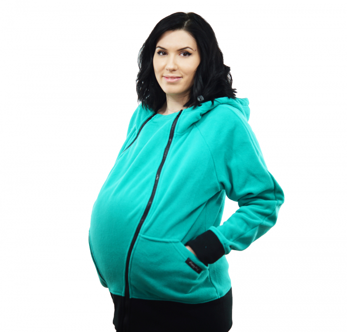 Hanorac 3 în1 Babywearing - Verde Menta M [4]