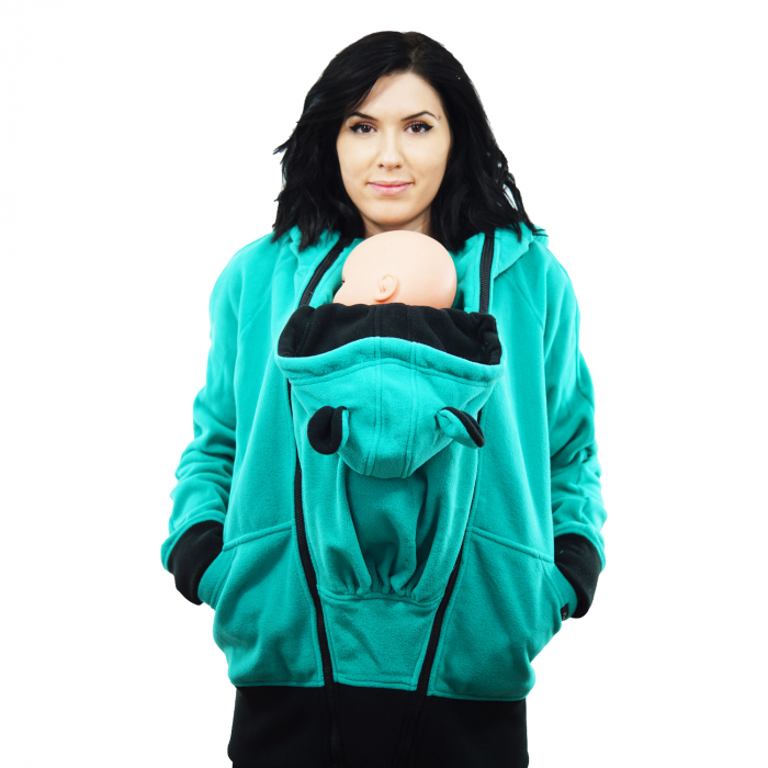 Hanorac 3 în1 Babywearing - Verde Menta M [6]