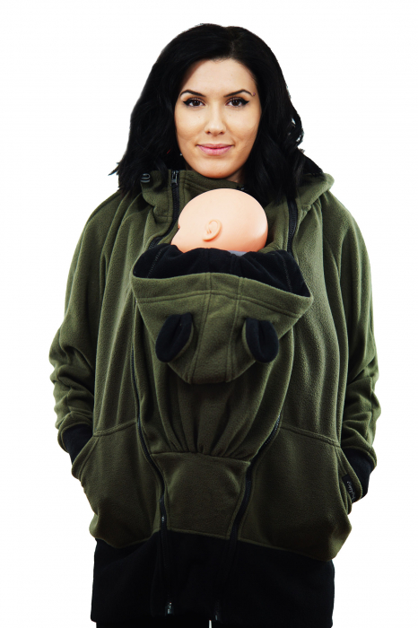Hanorac 3 în1 Babywearing - Kaki. L [6]