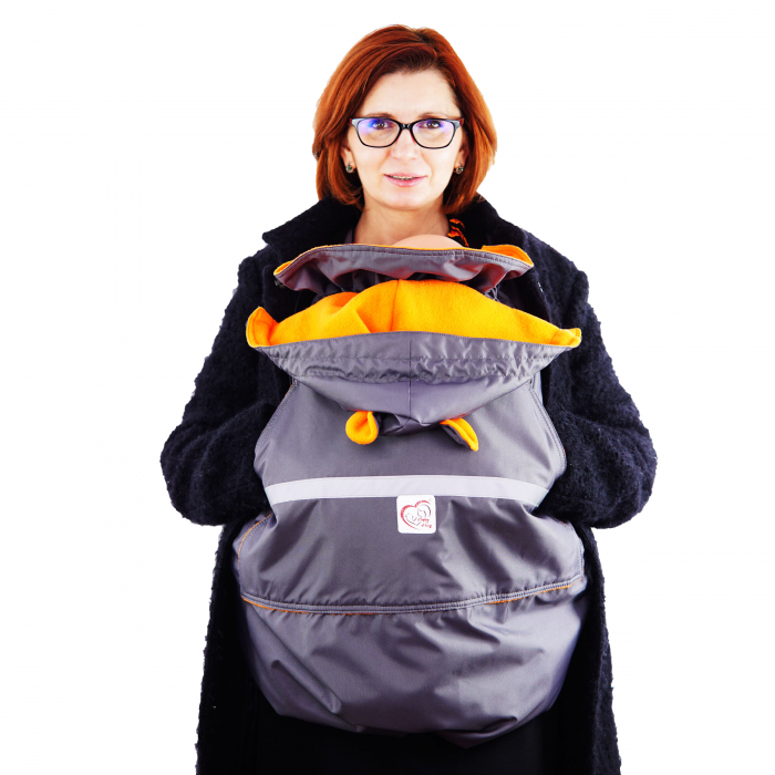 Protecție Iarnă cu Urechi - Gri/Orange [6]