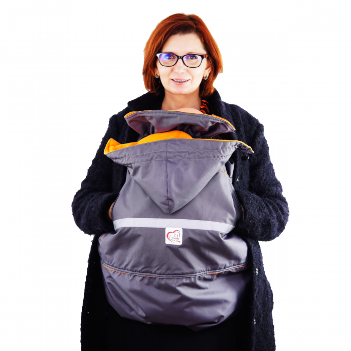 Protecție Iarnă fără Urechi - Gri/Orange [10]