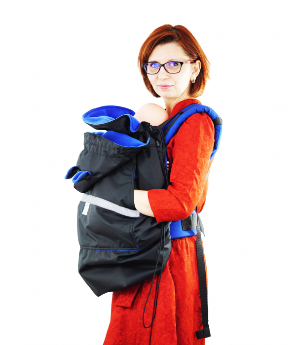 Protecție Iarnă Glugă cu Urechi Negru/Albastru [6]