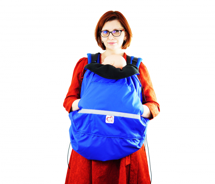 Protecție Iarnă cu Urechi - Albastru/Gri [3]