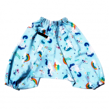 Șalvari Bumbac Imprimat - Șalvari din Bumbac Unicorni Aqua 104/116 (4/5 ani)