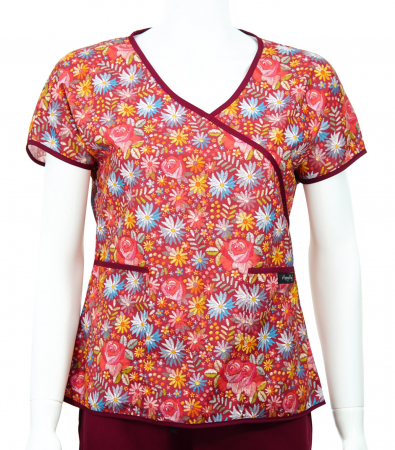 Bluza Compleu - Bluză Compleu - Designer Print - Bordeaux Flowers 46