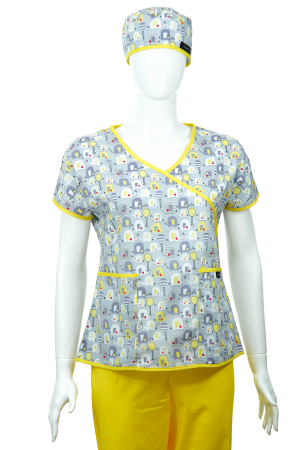 Bluză Compleu - Designer Print - Elefănței Gri 36 [1]