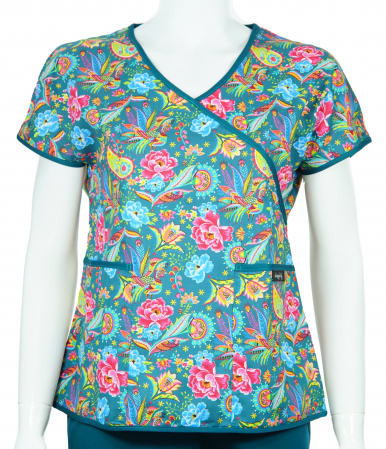 Bluza Compleu - Bluză Compleu - Designer Print - Happiness Teal 36