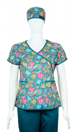 Bluză Compleu - Designer Print - Happiness Teal 36 [2]