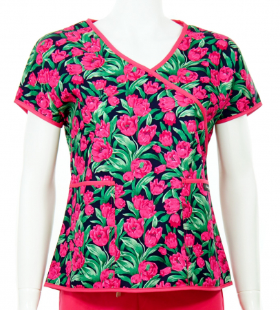 Bluza Compleu - Bluză Compleu - Designer Print - Pink Flowers
