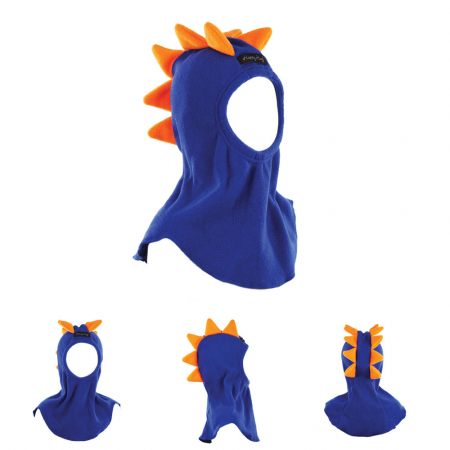 Cagulă Dino cu solzi portocalii Albastru [0]