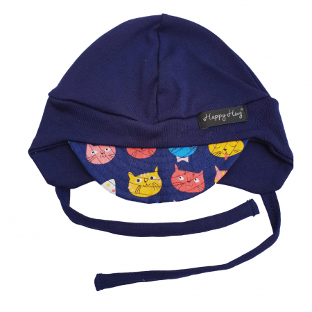 KIDS FASHION - Căciulă Bumbac - Navy Cats