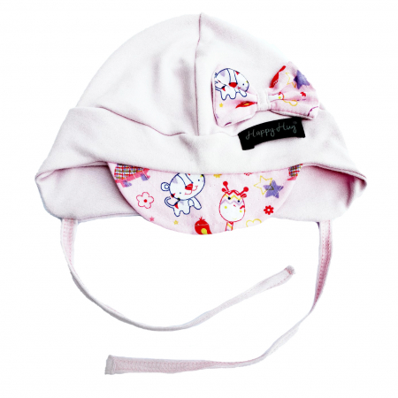 KIDS FASHION - Căciulă Bumbac - Pink Animals