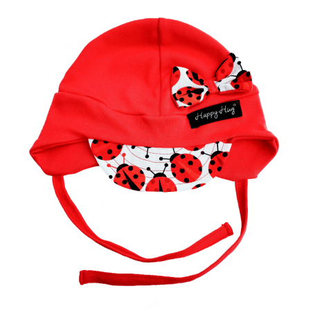 KIDS FASHION - Căciulă Bumbac - Red Ladybugs