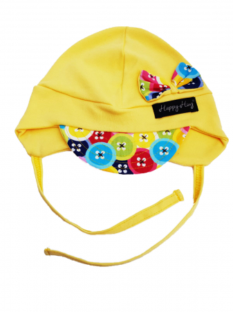 KIDS FASHION - Căciulă Bumbac - Yellow Buttons