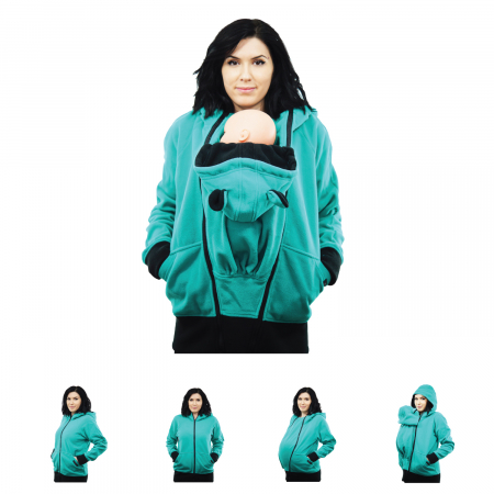 Hanorac 3in1 Babywearing - Hanorac 3 în1 Babywearing - Verde Menta M