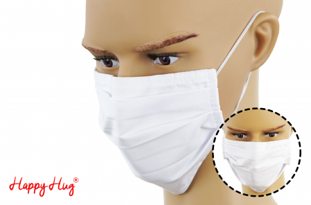 ECHIPAMENT MEDICAL - Pachet Măști Textile - Alb - 10 bucăți (filtre bonus)
