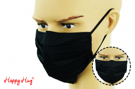 ECHIPAMENT MEDICAL - Pachet Măști Textile - Negru - 10 bucăți (filtre bonus)