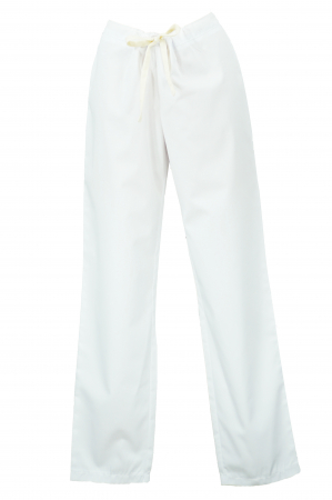 Pantalon Compleu - Pantalon fără Buzunare - Alb 36