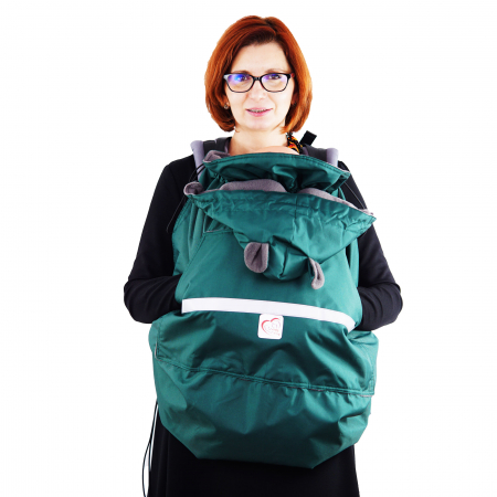 Protecție Iarnă cu Urechi - Verde Închis/Gri [4]