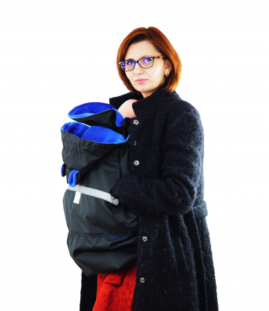 Protecție Iarnă Glugă cu Urechi Negru/Albastru [8]