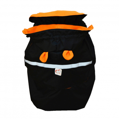Protecție Iarnă Glugă cu Urechi Negru/Orange [1]