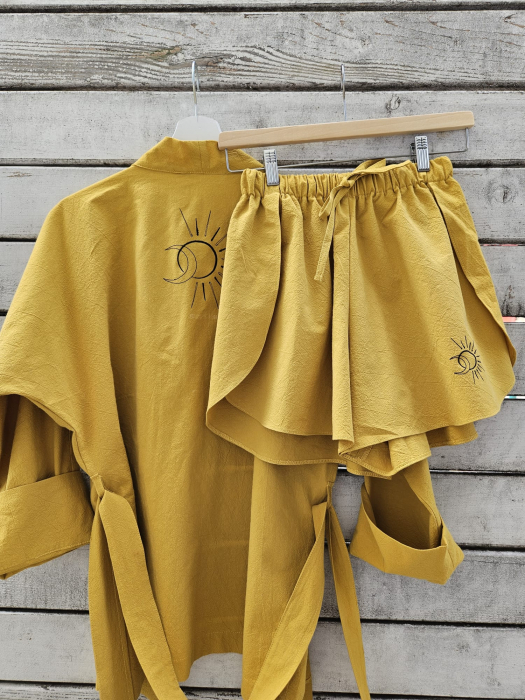 Set pânză topita galben muștar [5]