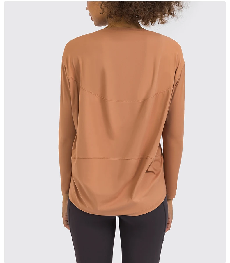 Bluza oversized moale la atingere maro [1]