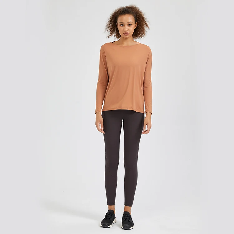 Bluza oversized moale la atingere maro [2]