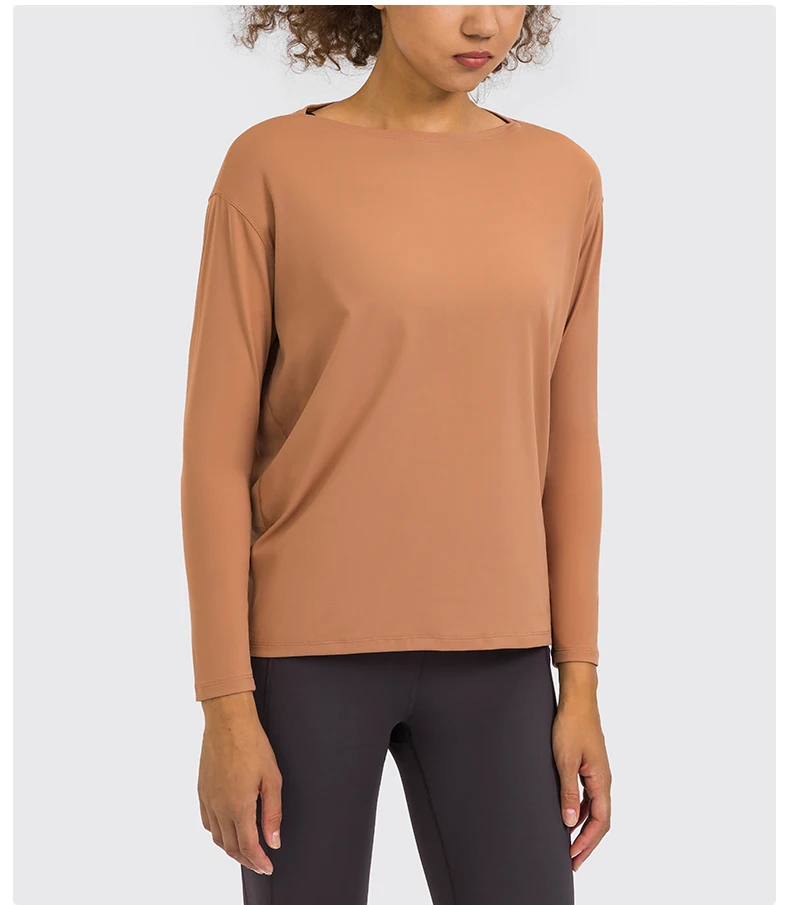 Bluza oversized moale la atingere maro [4]