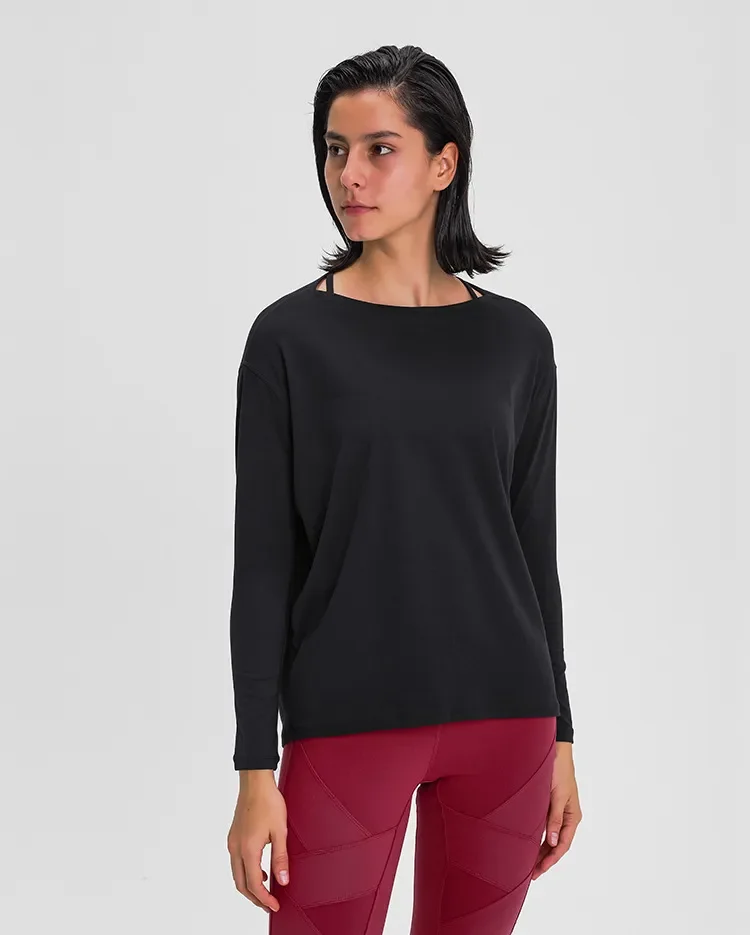 Bluza oversized moale la atingere negru [1]