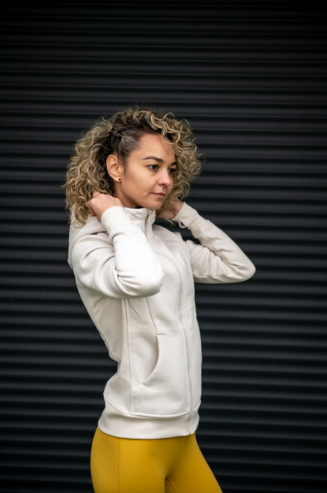 Hanorac bumbac gros cu fermoar ivoar [2]