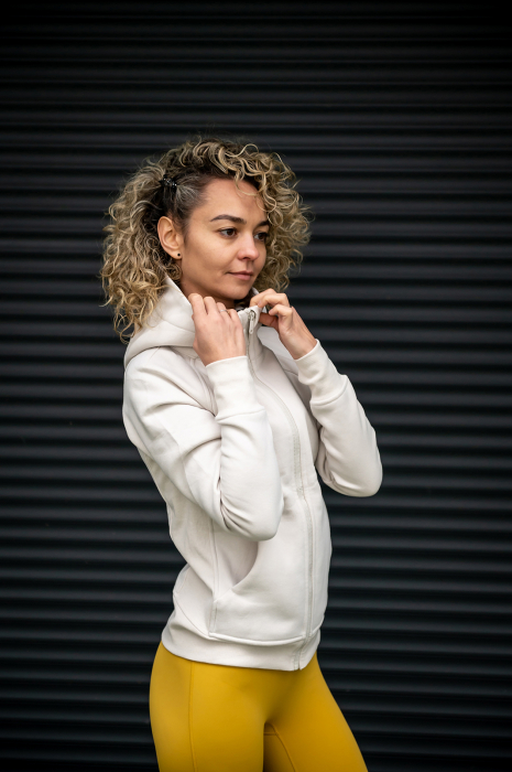 Hanorac bumbac gros cu fermoar ivoar [3]