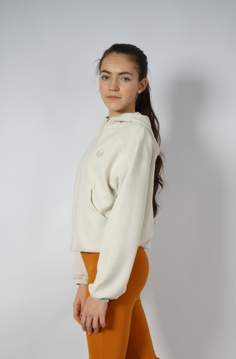 Hanorac silky touch cu fermoar ivoar [4]