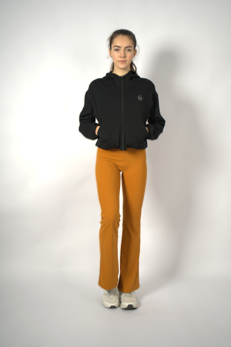 Hanorac silky touch cu fermoar negru [5]