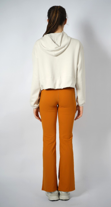 Pantaloni evazati cozy galben mustar [4]