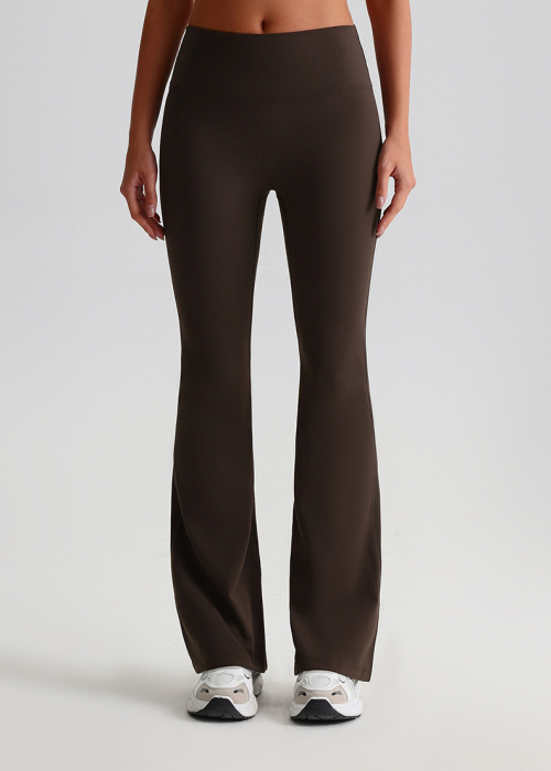 Pantaloni evazati cozy maro [2]